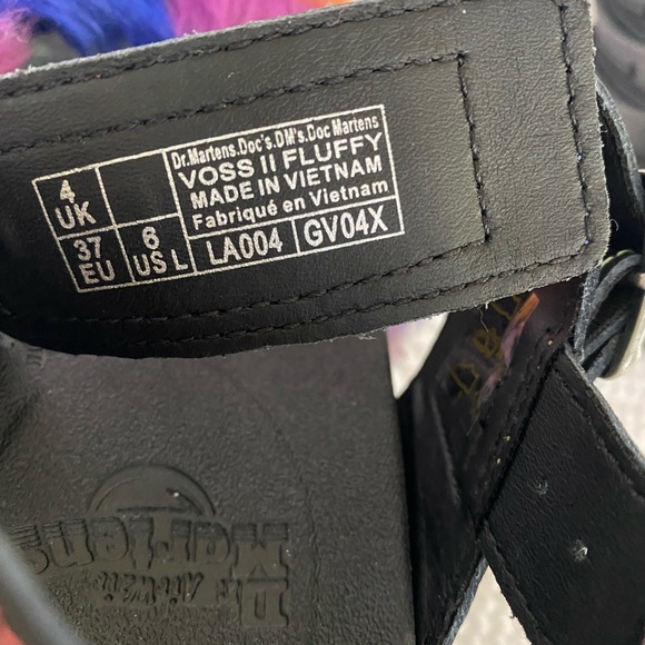 Dr. Martens VOSS II FLUFFY FAUX FUR LEATHER STRAP SANDALS. NWOB.US L6 - Picture 10 of 11